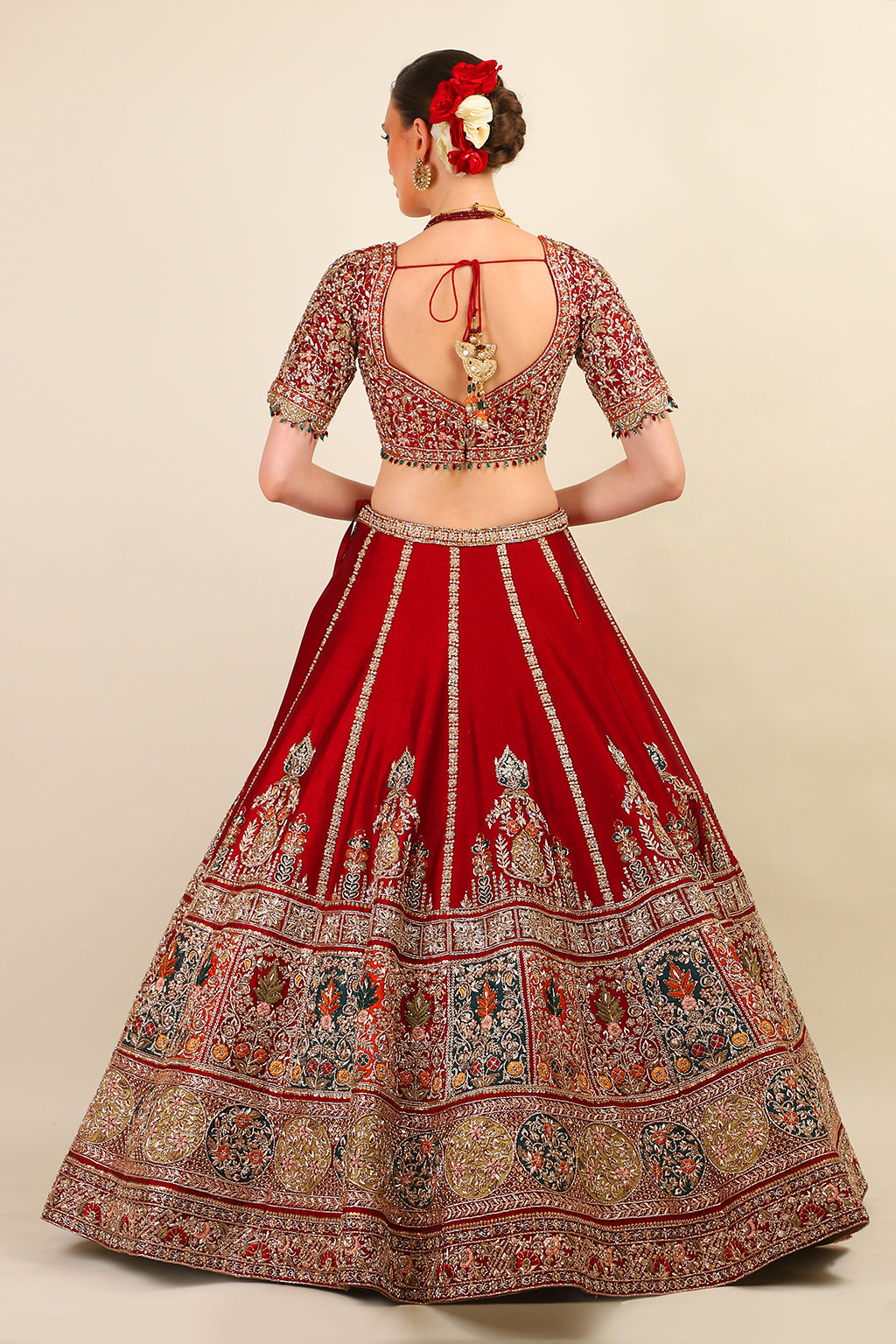 BRIDAL SILK LEHENGA WITH TWO DUPATTA