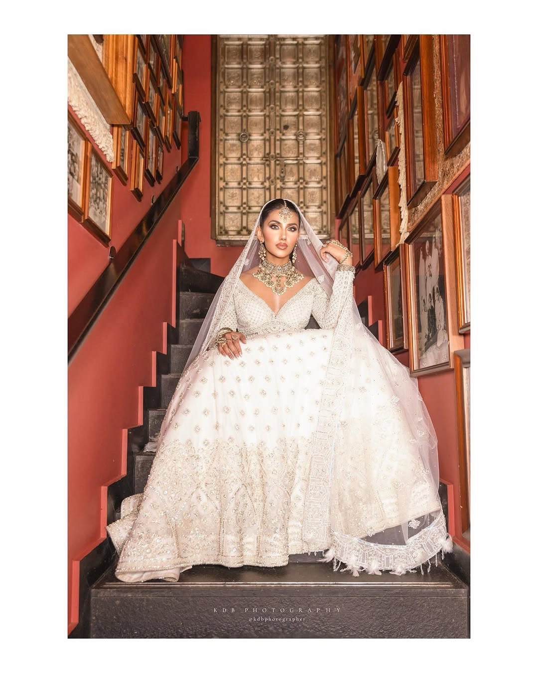 Ivory Royal Full-Sleeve Bridal Lehenga Set
