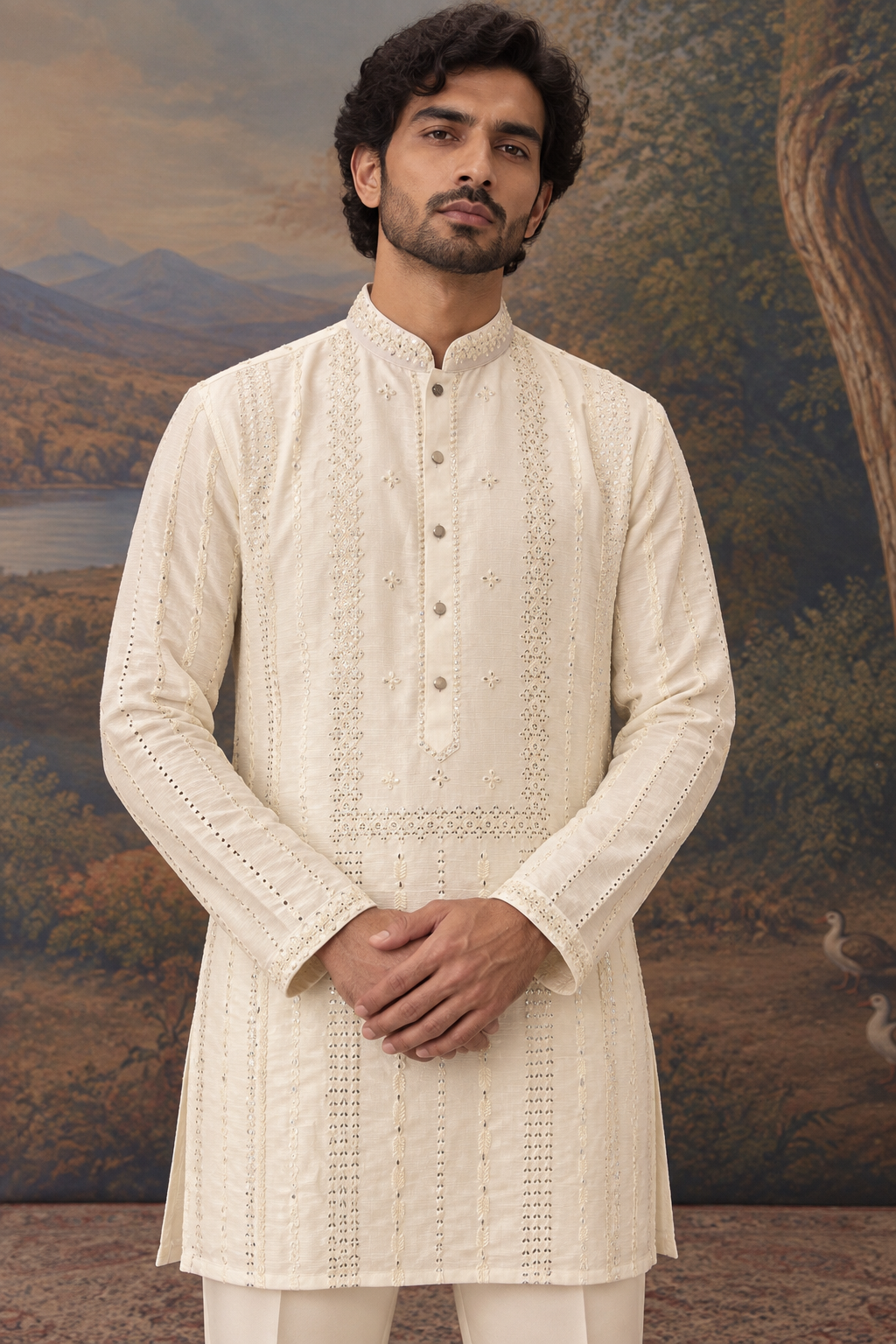 Ivory Heritage Kurta & Embroidered Dupatta