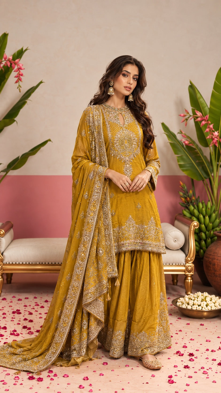Mustard Glow Sharara Set