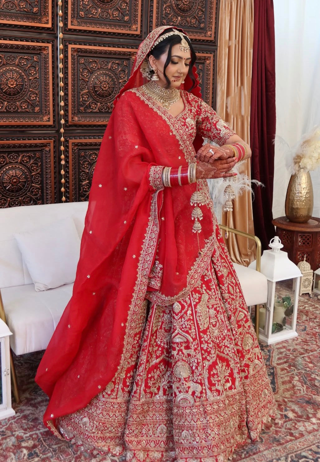 Preet in Regal Ruby Bridal Lehenga