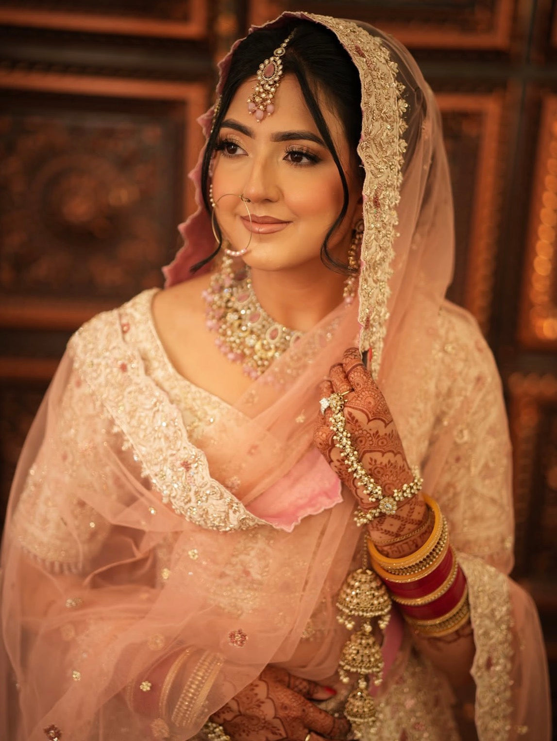 Preet in Ivory Blush Bridal Lehenga