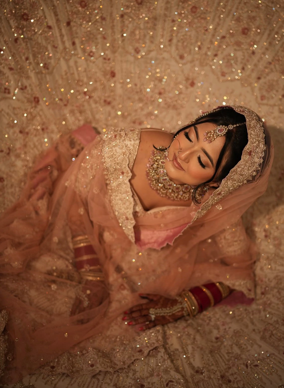 Preet in Ivory Blush Bridal Lehenga