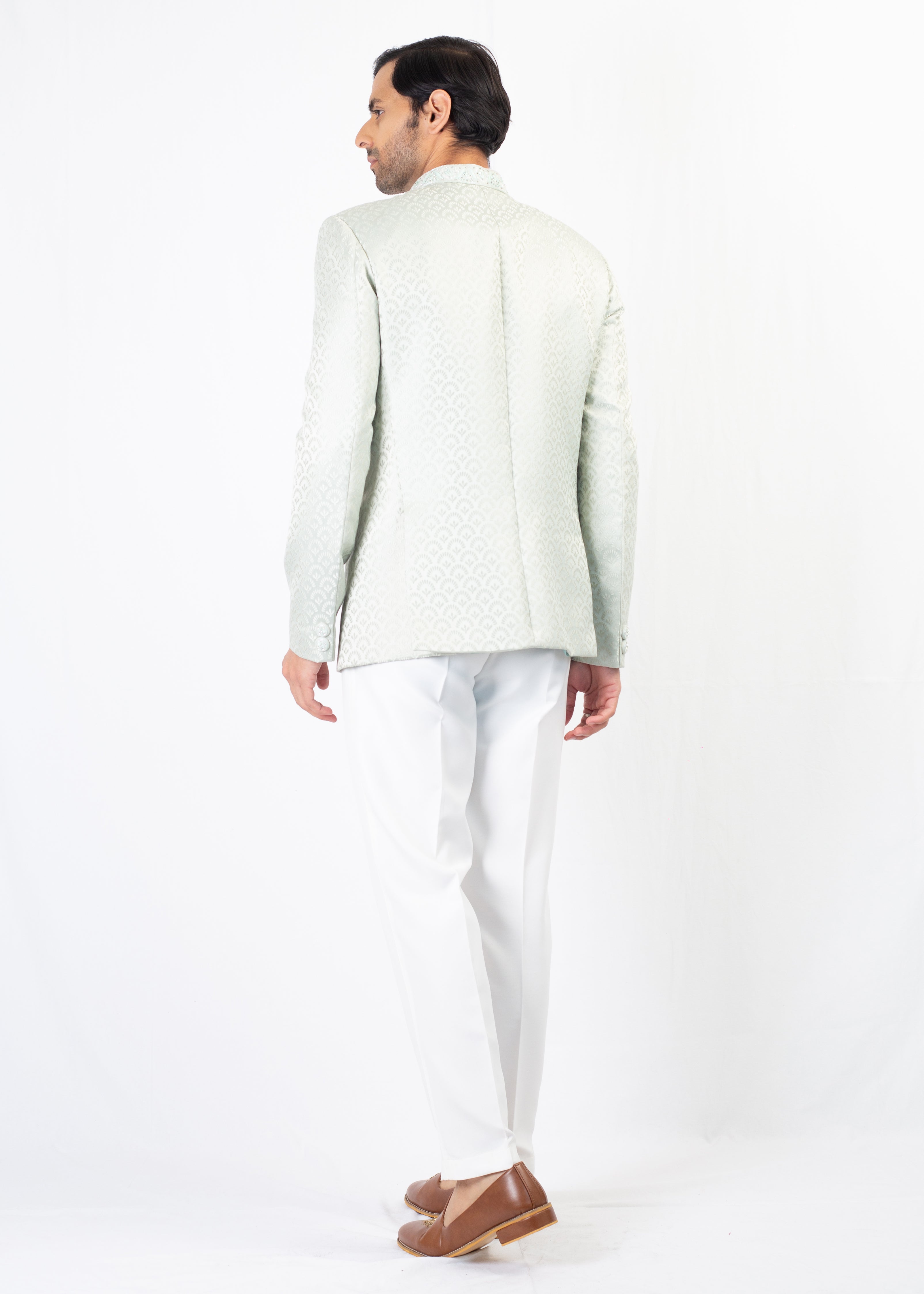 LIGHT MINT EMBROIDERY BLAZER ONLY