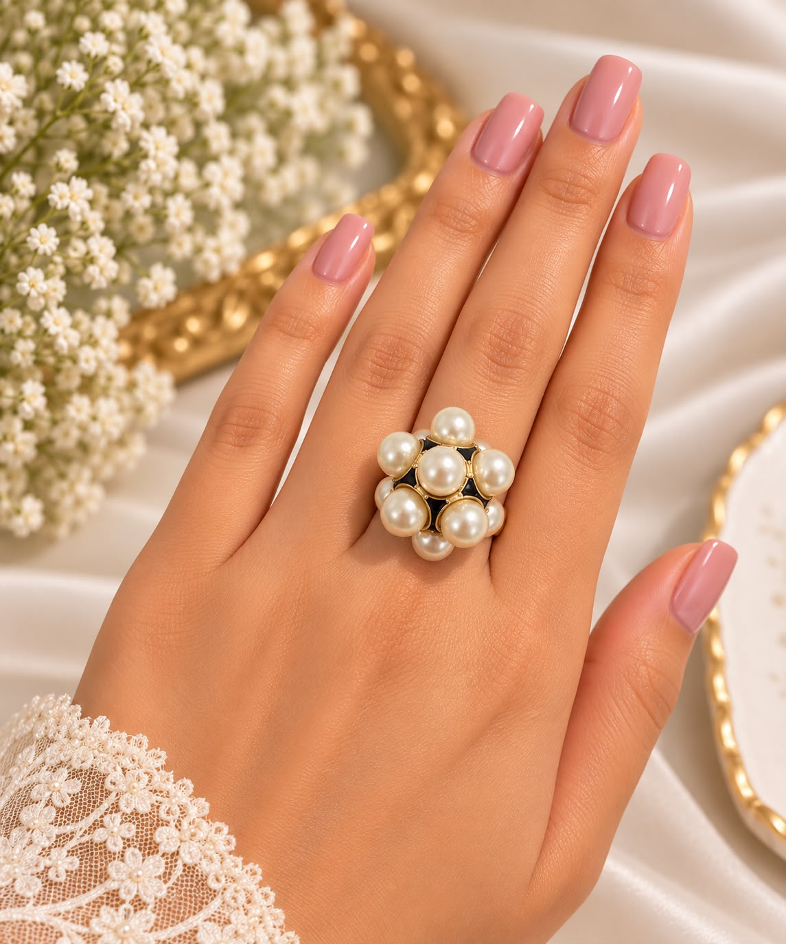 Pearl Fleur Ring