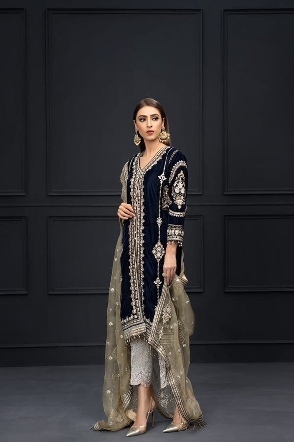 Fully Embroidered Kameez with organza dupatta