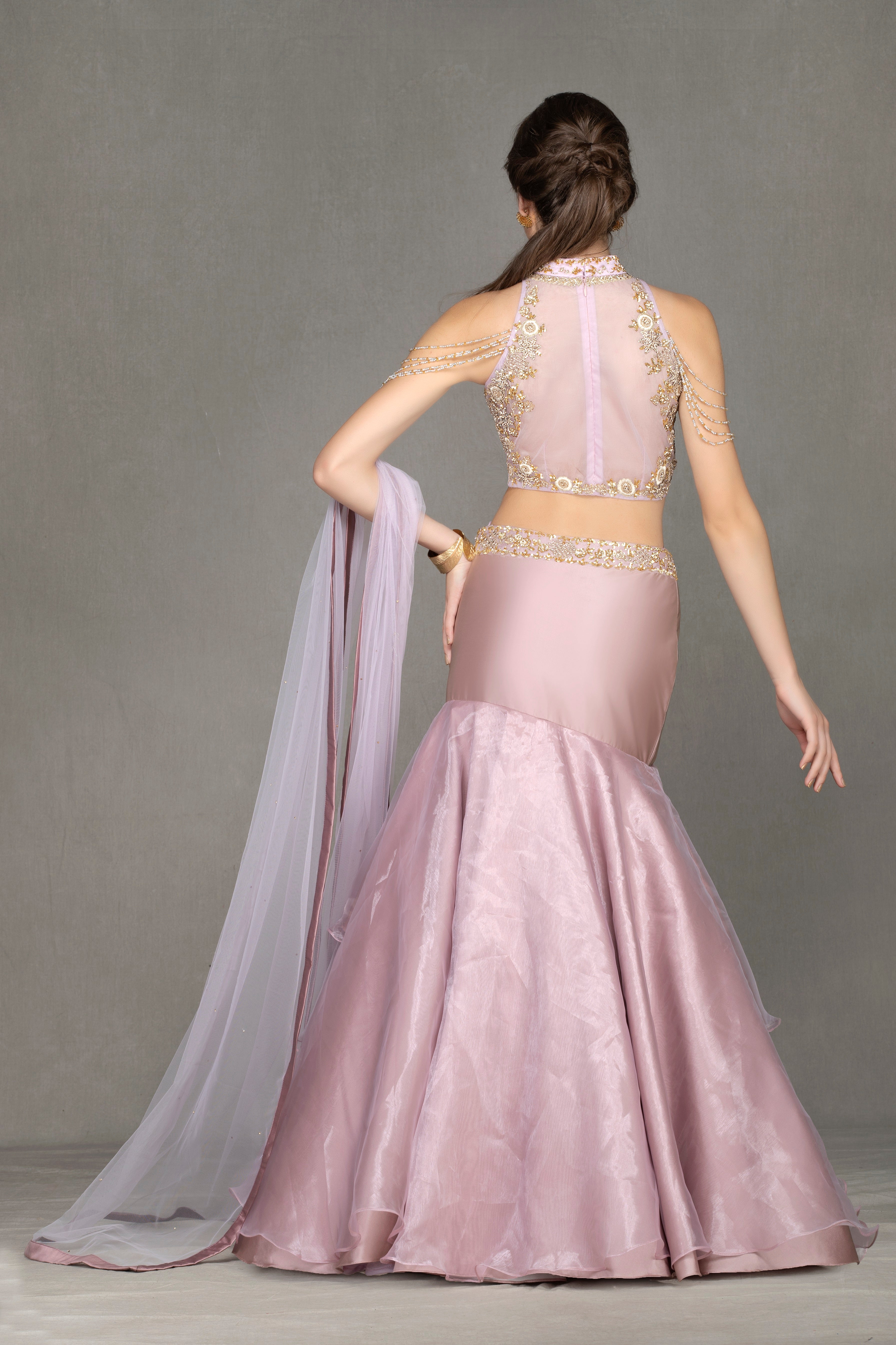 Halter-Neck and Fish-cut Lehenga