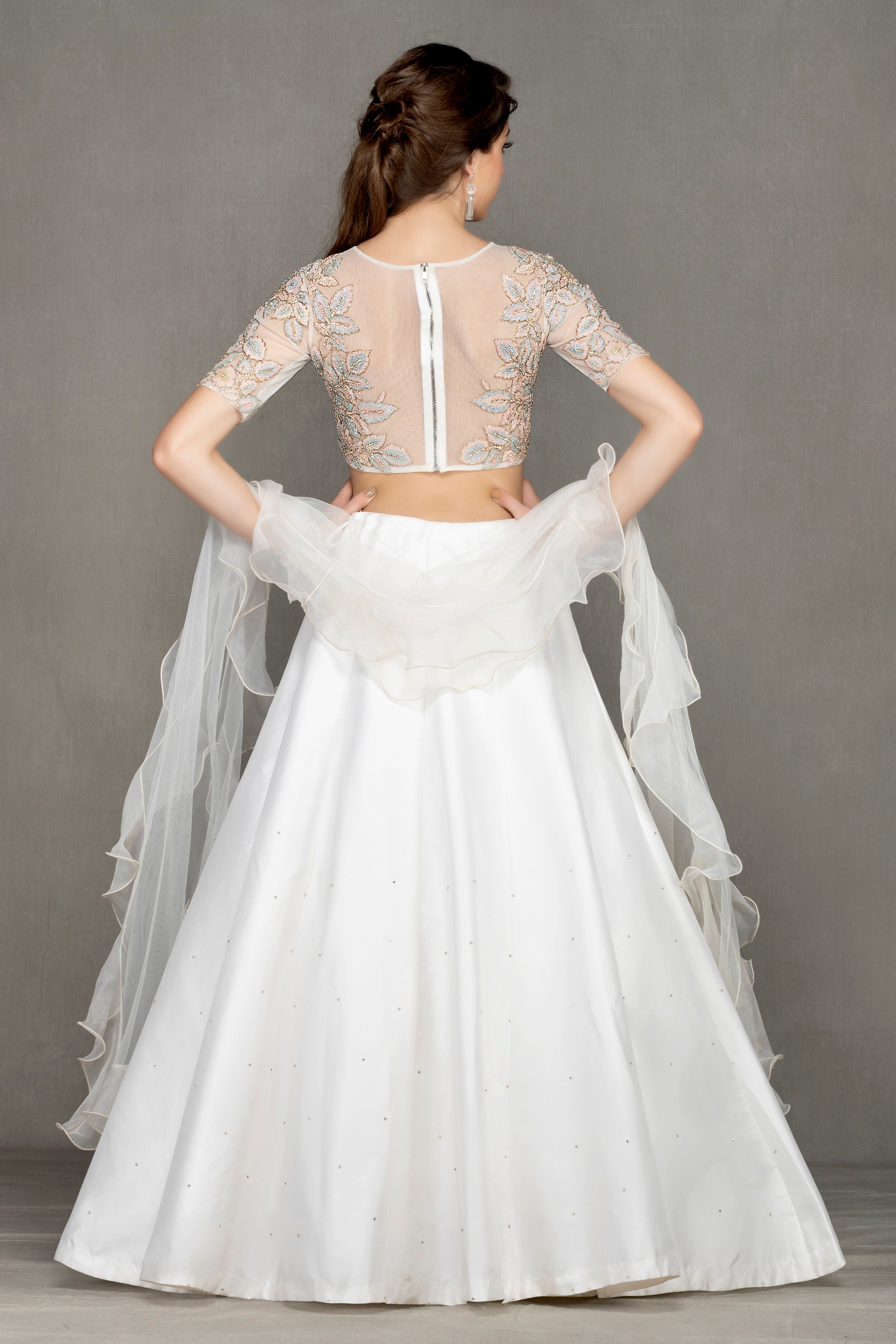 Heavy embroidery Taffeta Lehenga
