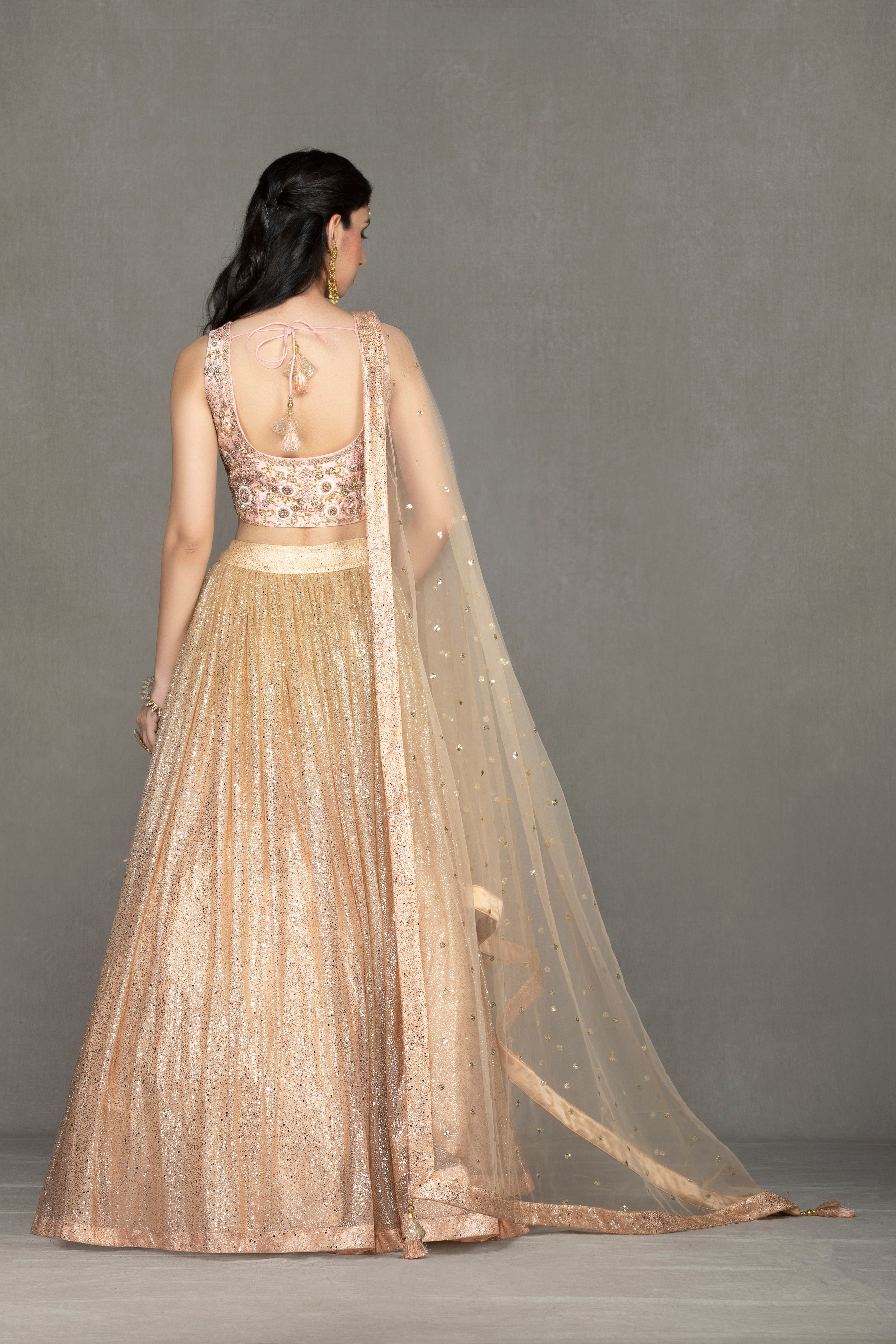 Pink Ombre Shimmer Lehenga