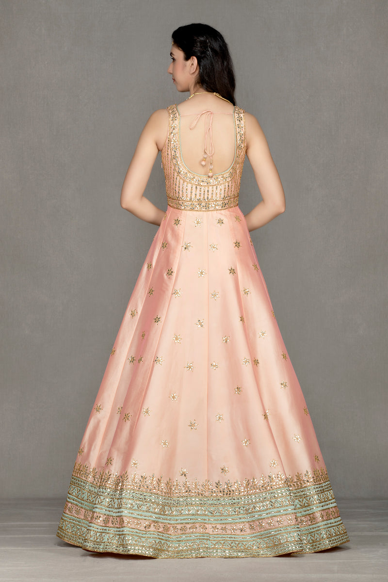 Peach Anarkali Gown