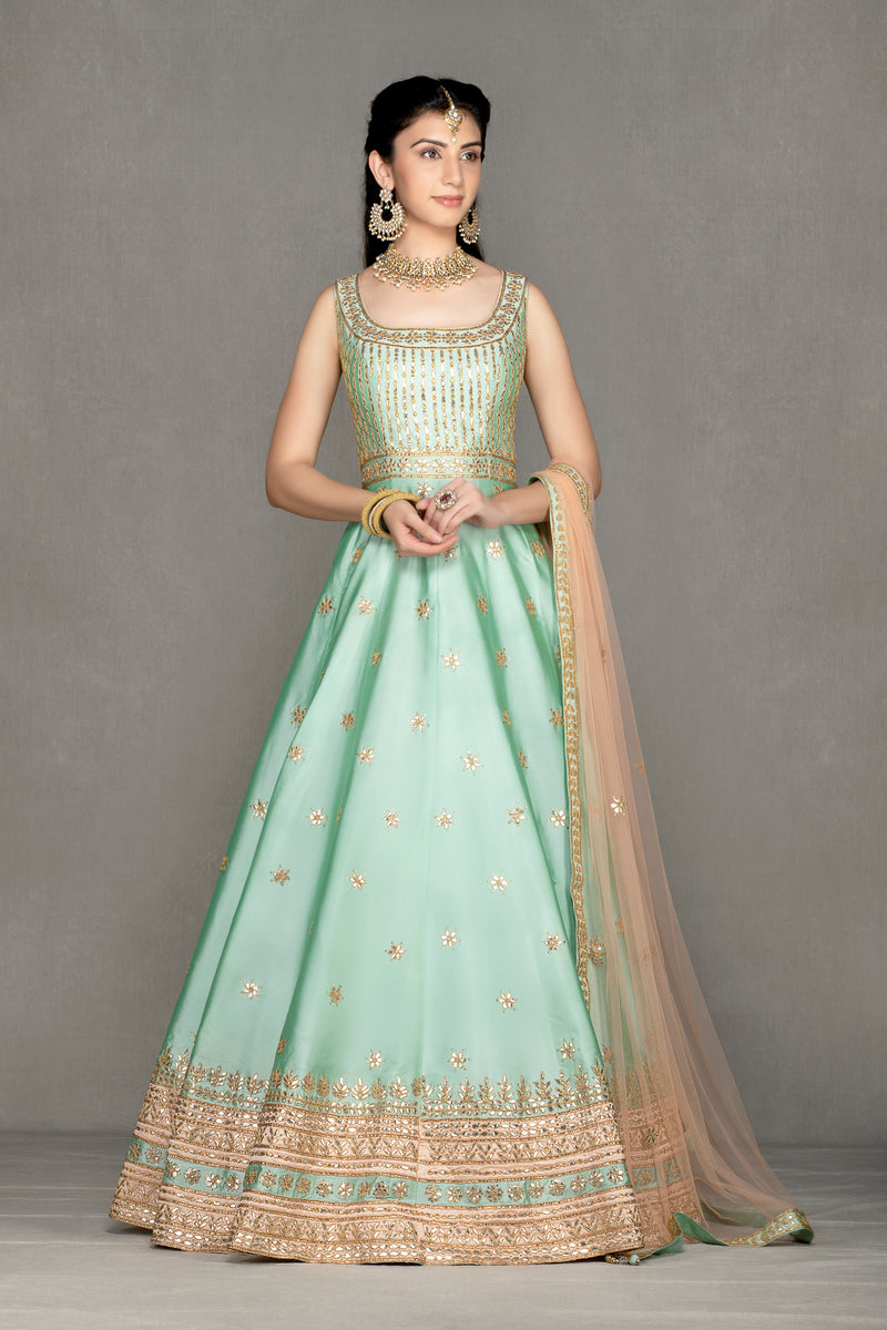 Mint Anarkali Gown