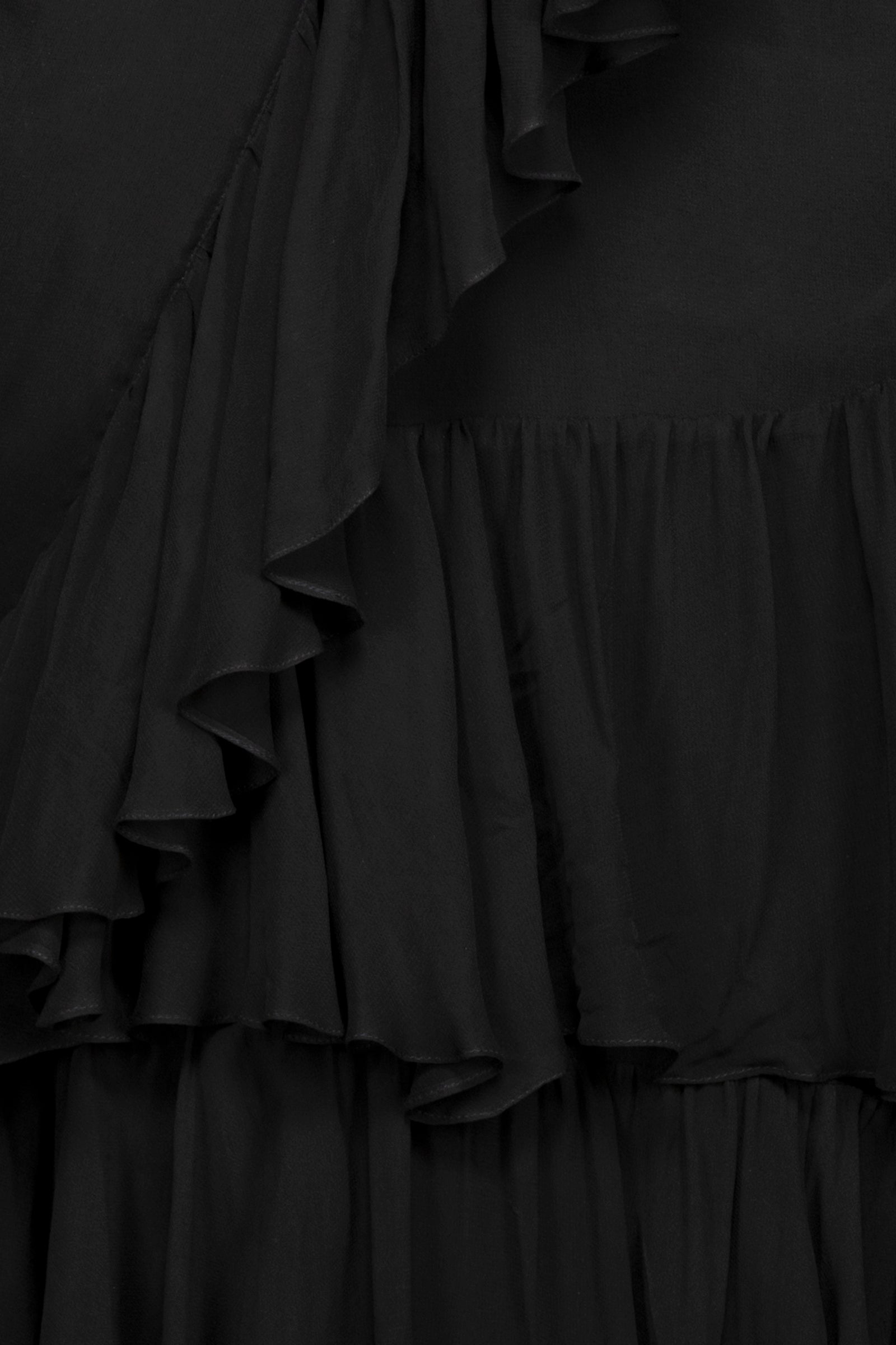 Black Georgette Saree with flairs