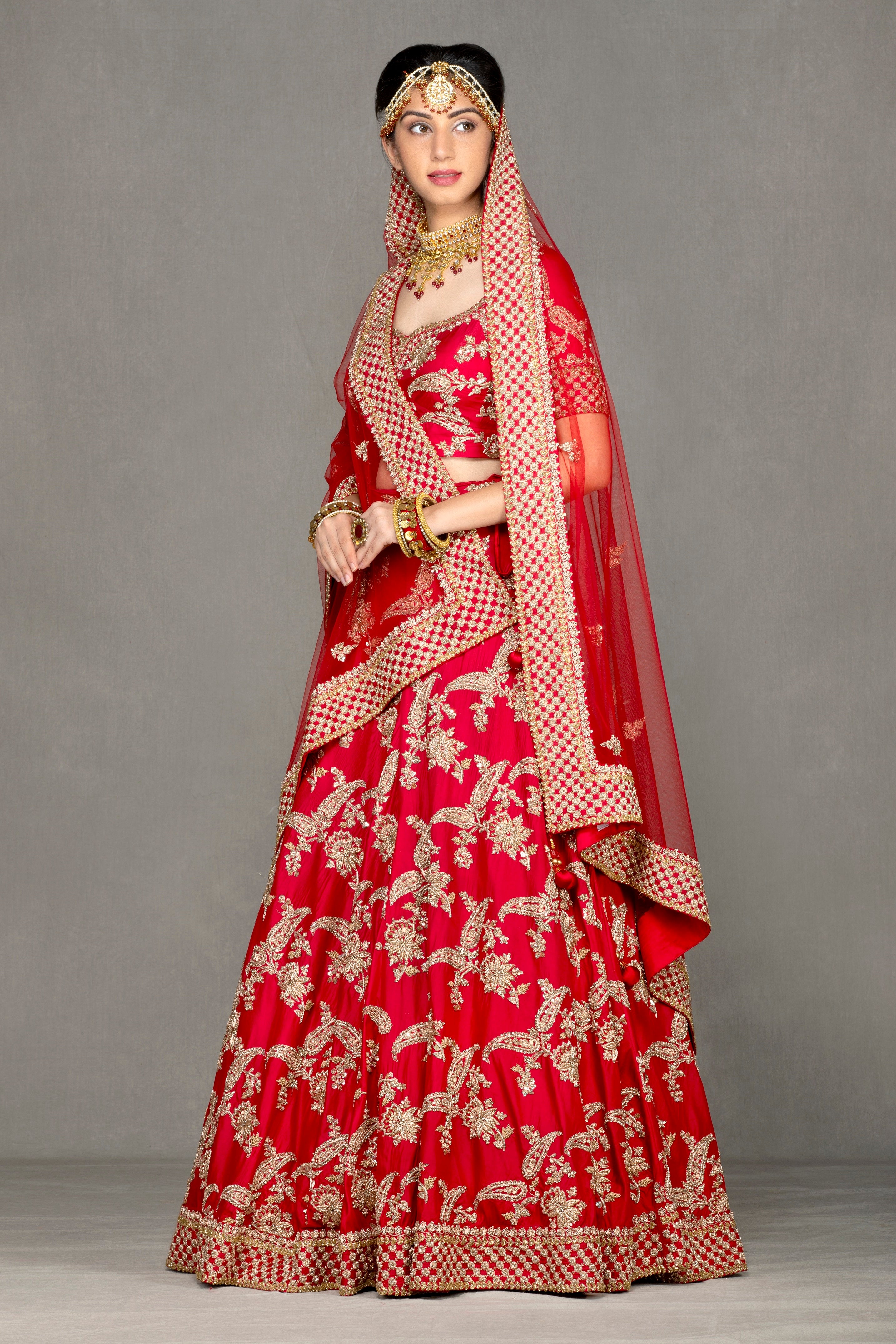 Red Traditional Lehenga