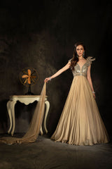 Trendy Gown with Mirror Work