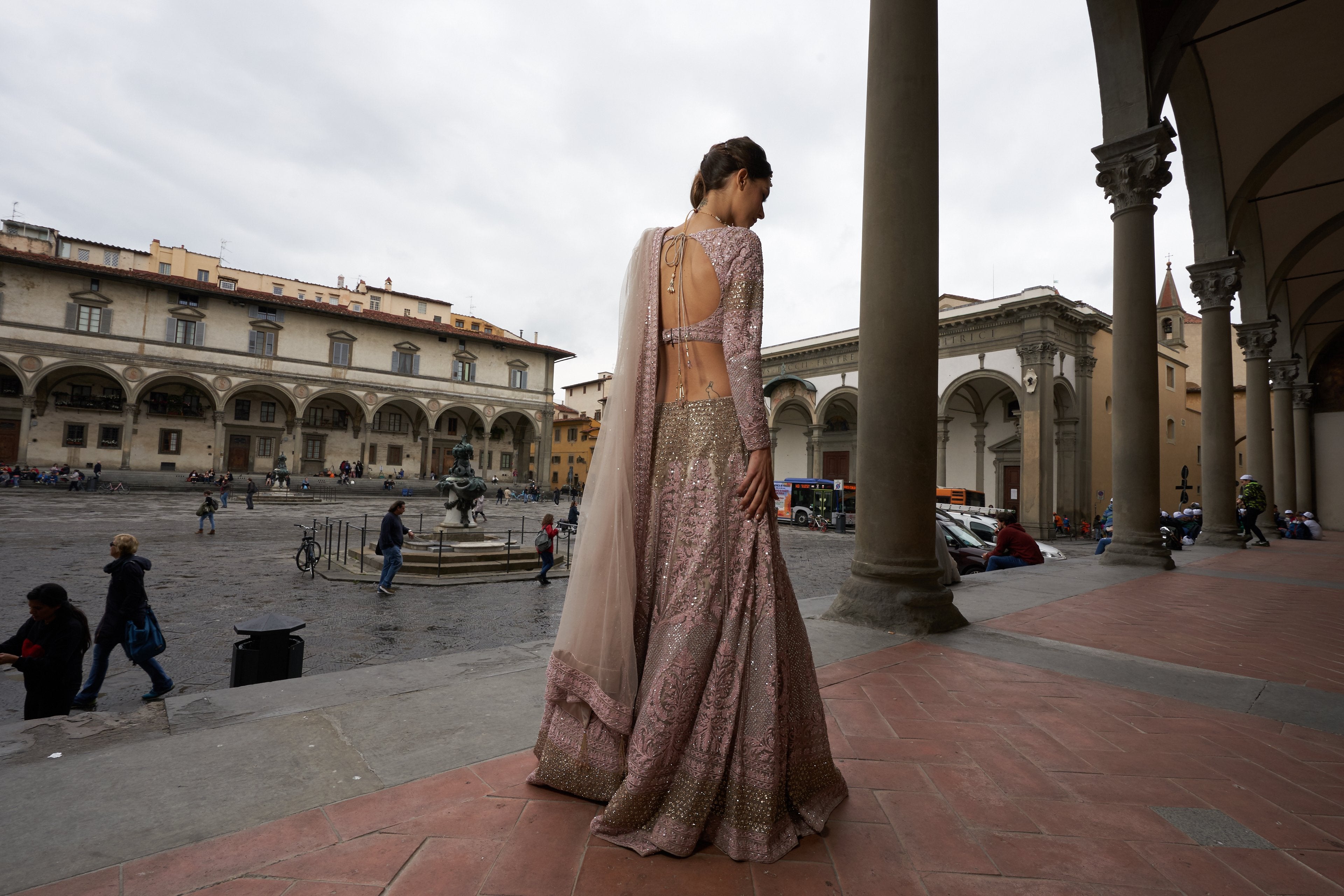 Lilac Net Bridal Lehenga