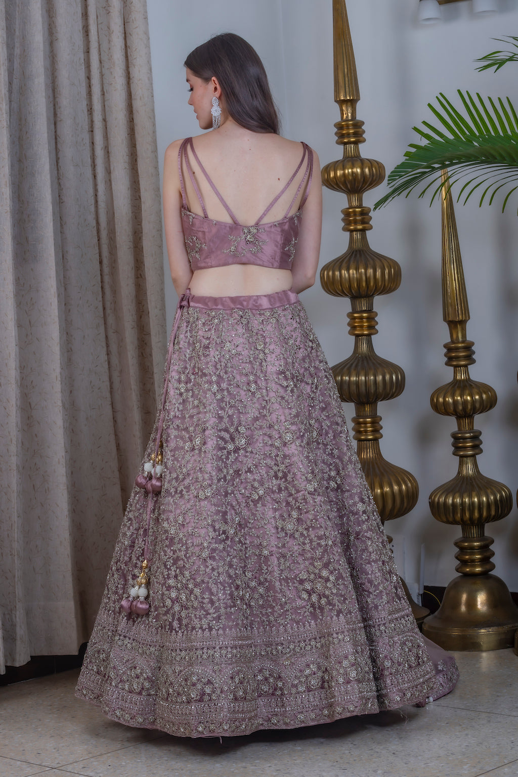 Onion color Lehenga