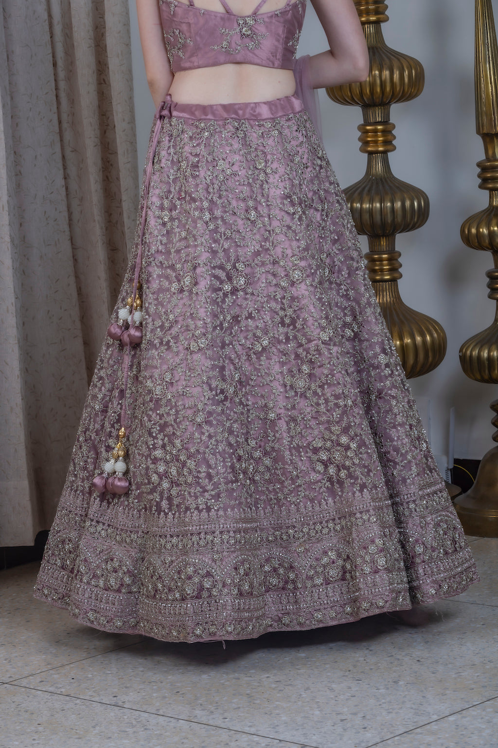 Onion color Lehenga
