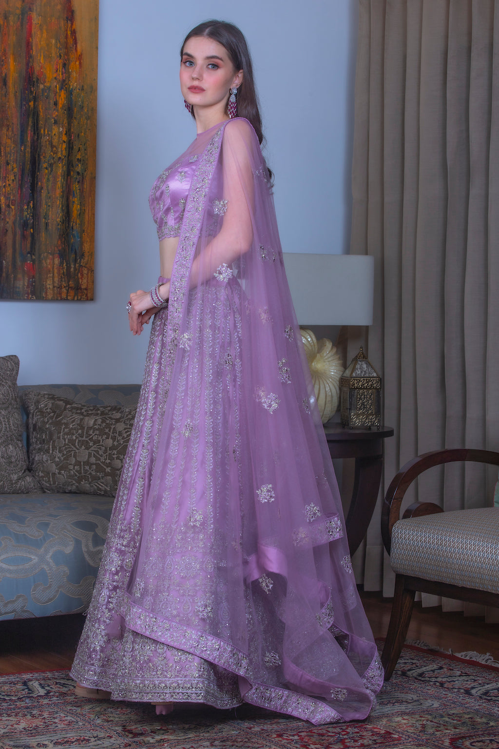Mauve Lehenga