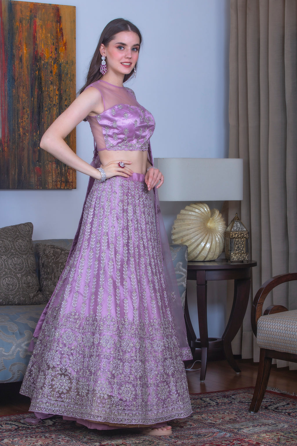 Mauve Lehenga