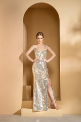 Sequins Golden Gown