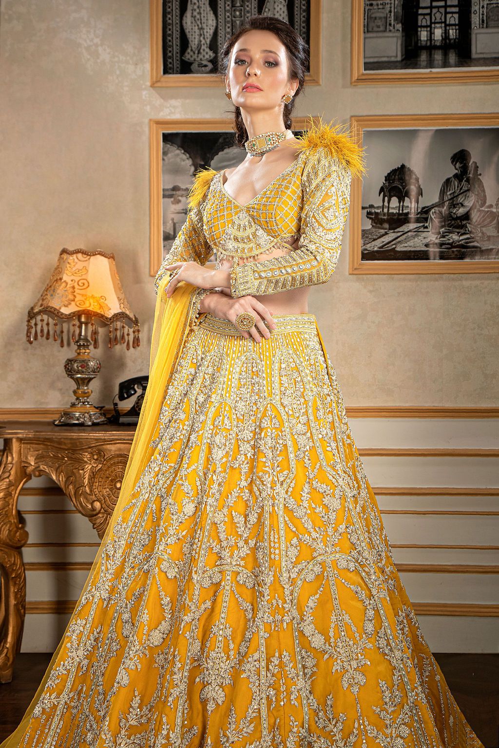 Yellow Bridal Lehenga