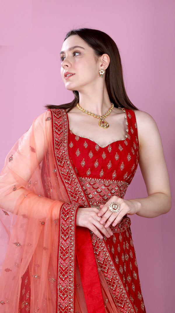 Red Lehenga