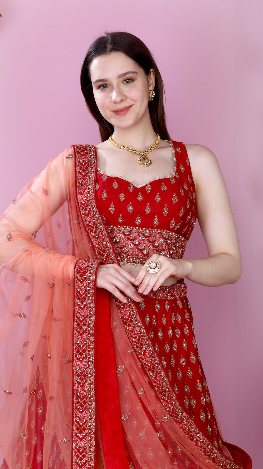 Red Lehenga