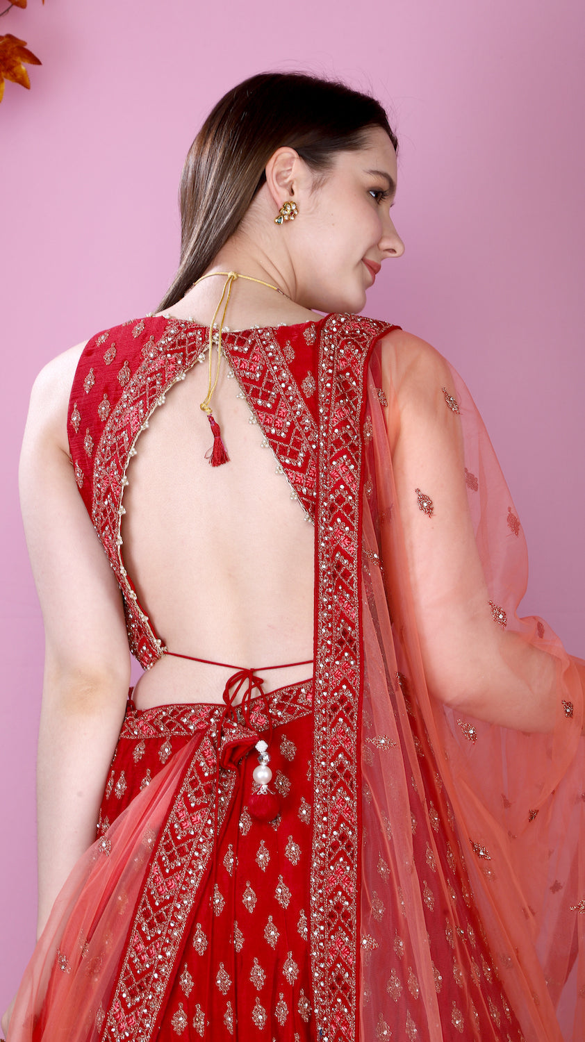 Red Lehenga