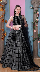 Black Velvet Lehenga