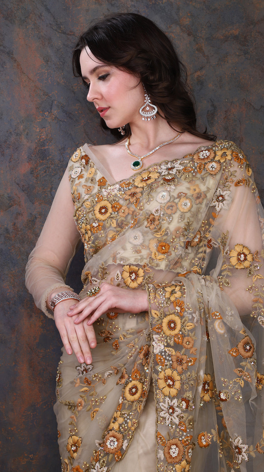 Golden Saree