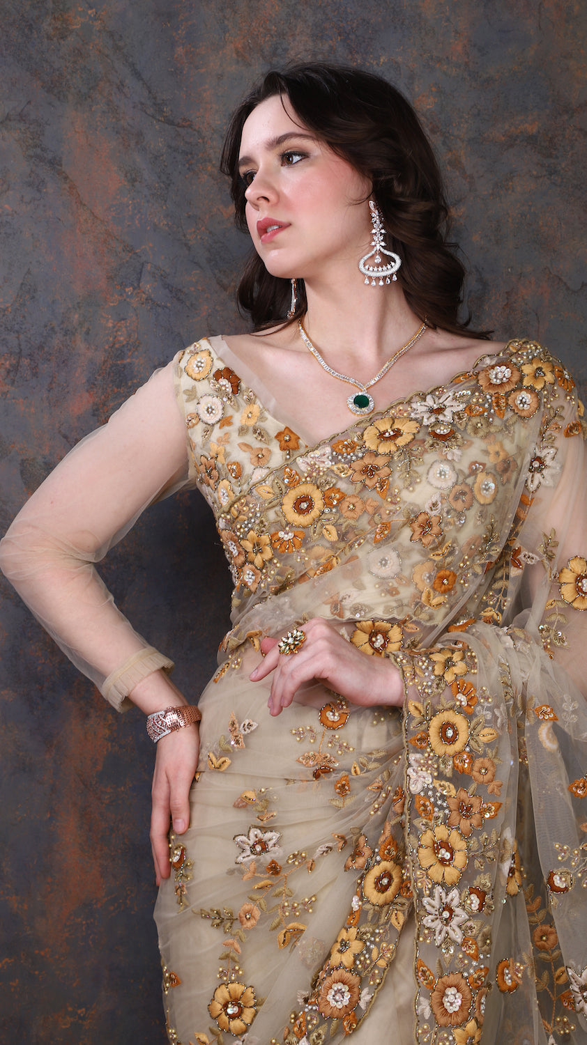 Golden Saree
