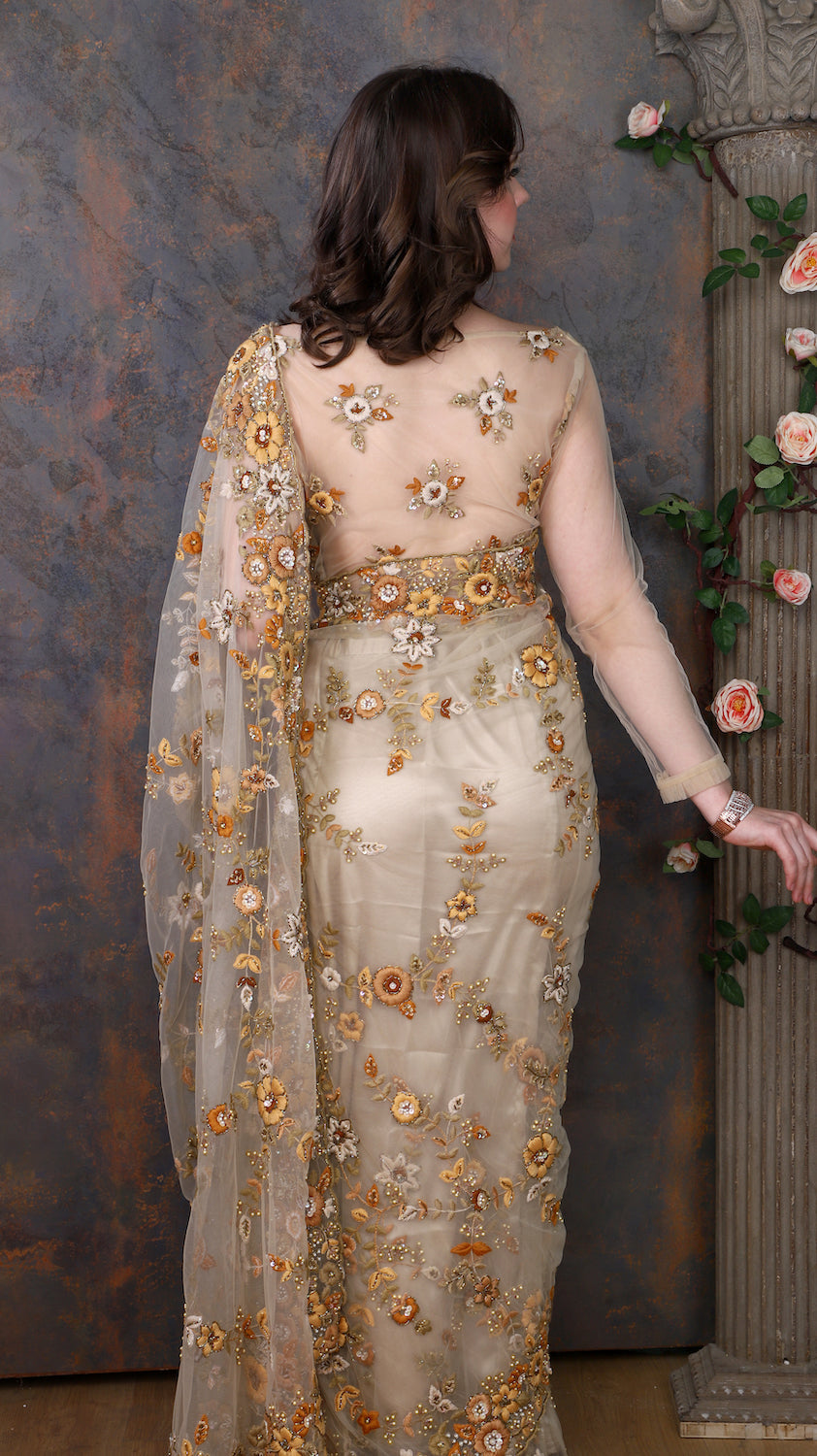 Golden Saree