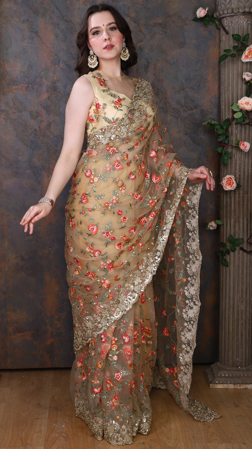Golden Saree