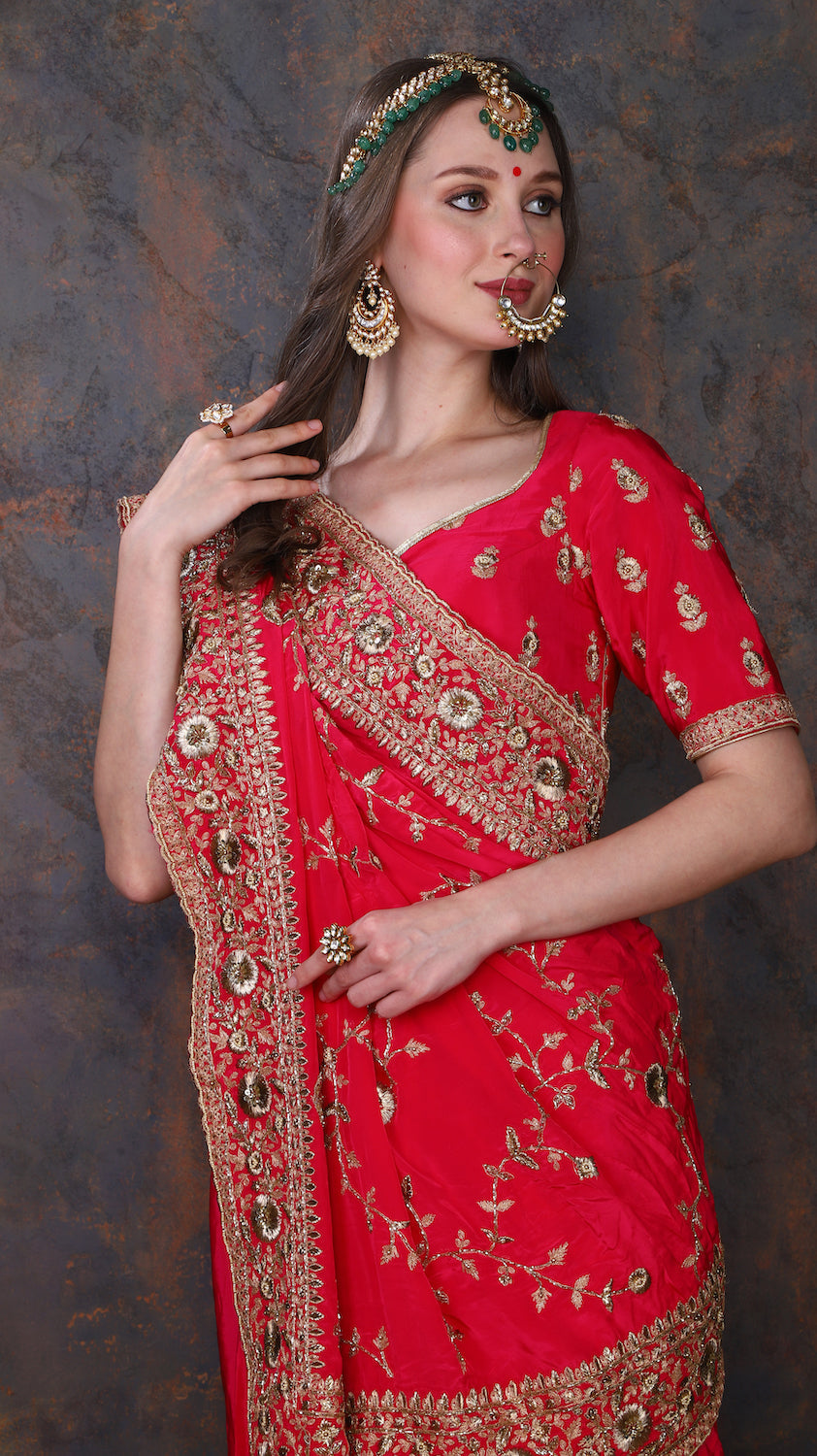 Fushia Pink Saree