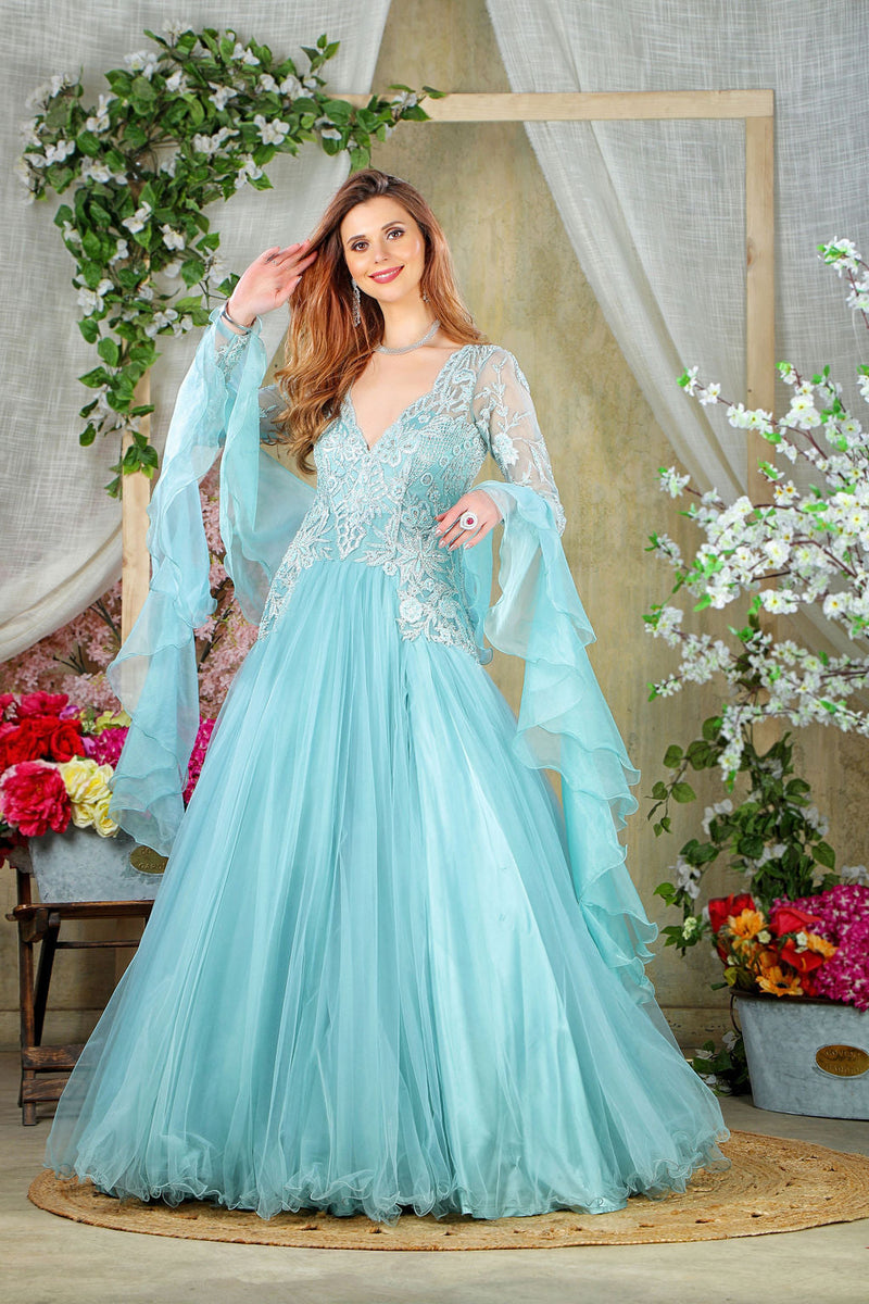 Baby Blue stylish Gown