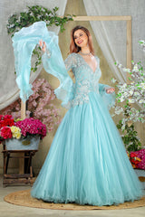 Baby Blue stylish Gown