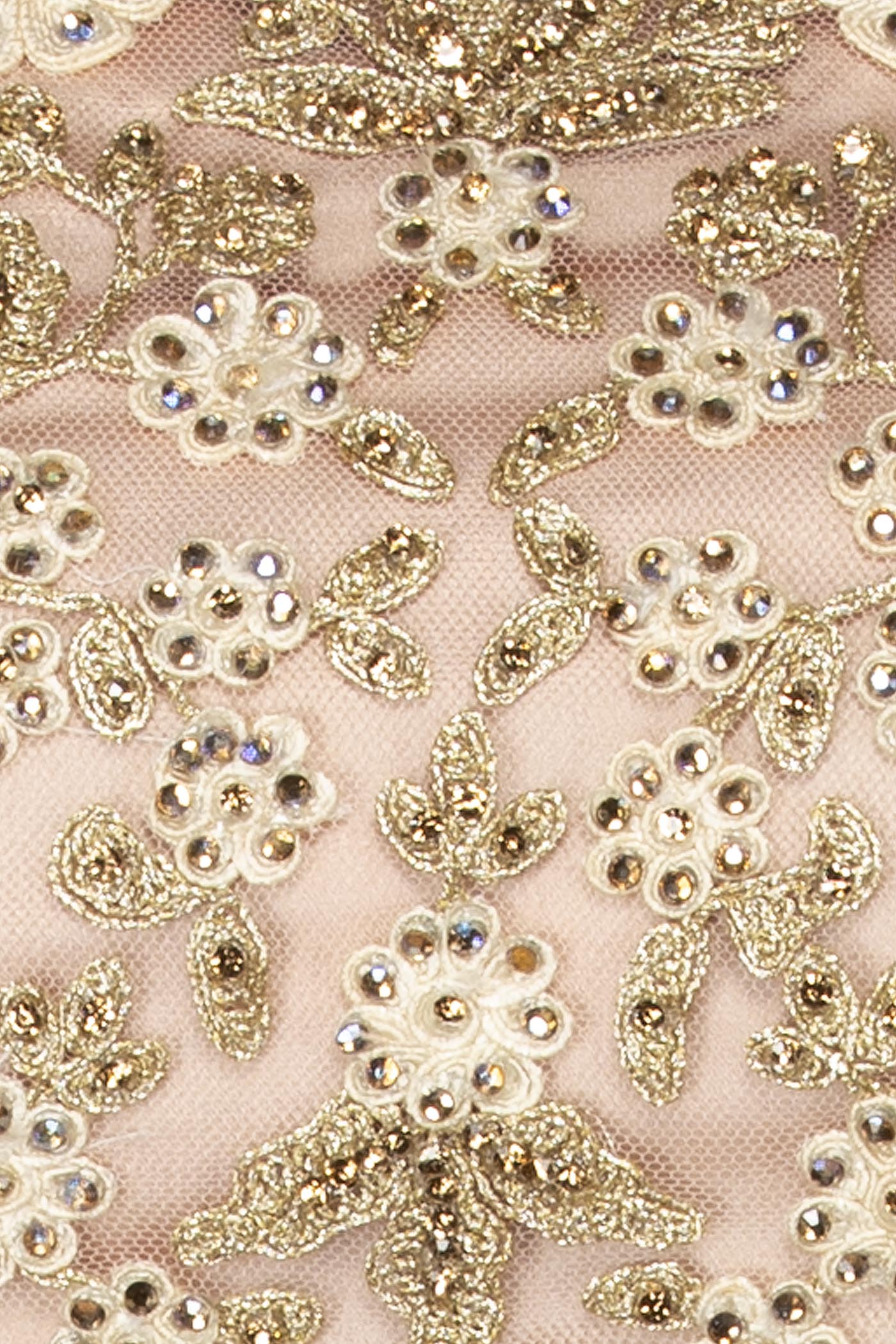 Nude Colour Net Lehenga Top With Heavy Resham And Zari Embroidery