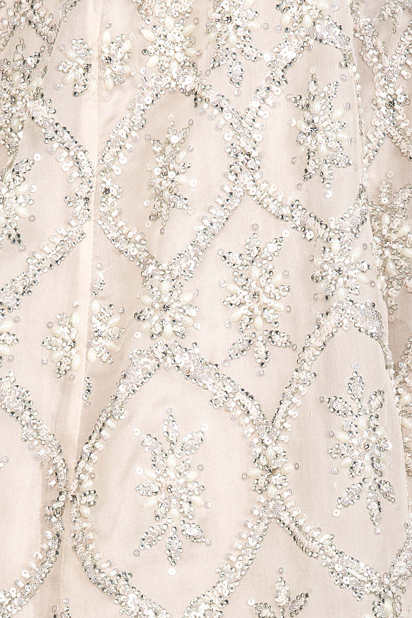 Ivory Colour Organza Lehenga Top With Silver Work And Net Dupatta