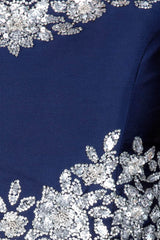 Royal Blue Colour Silk Lehenga Top With Silver Colour Stone/Swarovski Embroidery