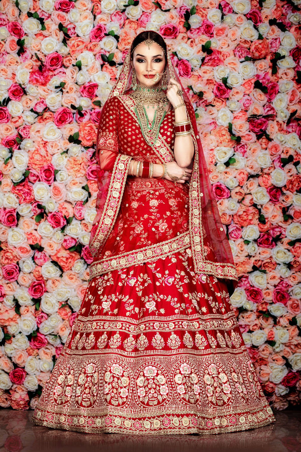 Traditional Red bridal Lehenga choli