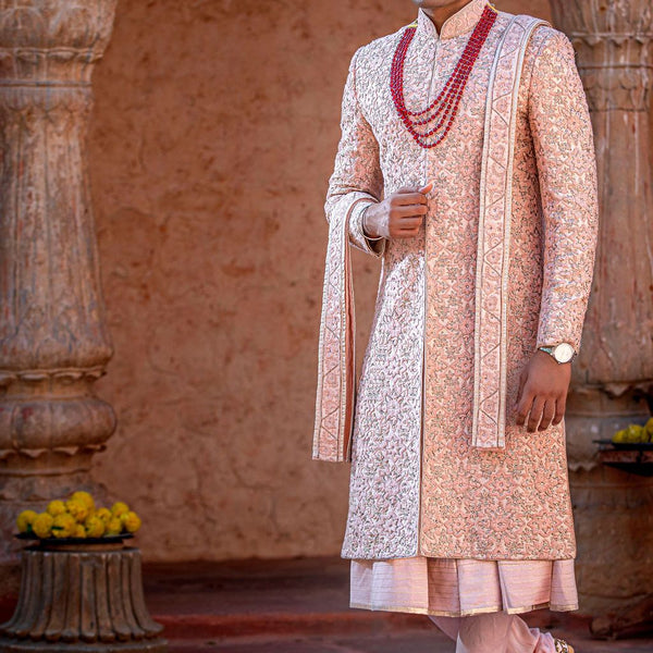 Light pink sherwani outlet for groom