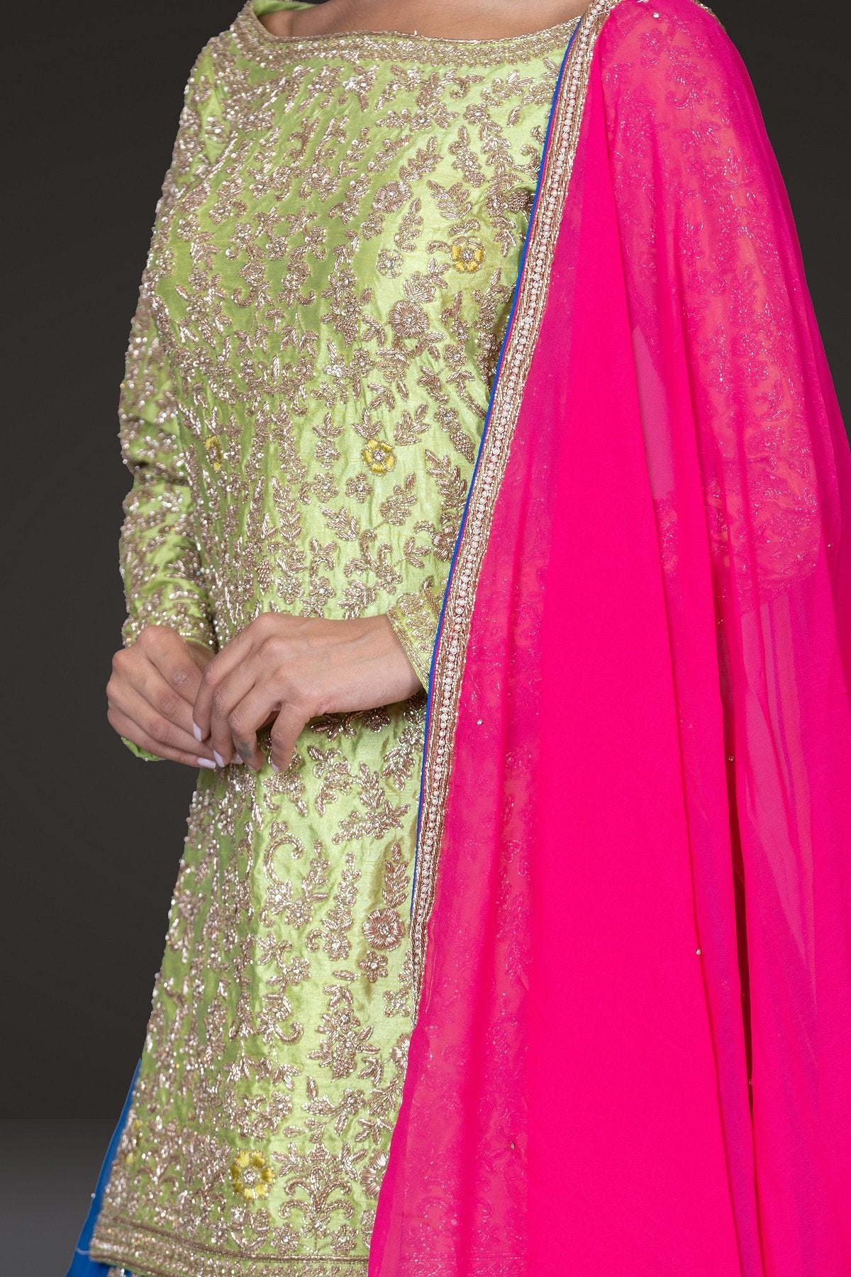 Mehendi Kameez and Lehenga